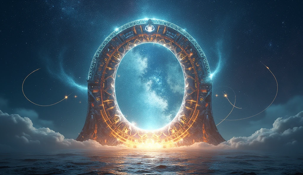Portal to Distant Worlds amidst stars