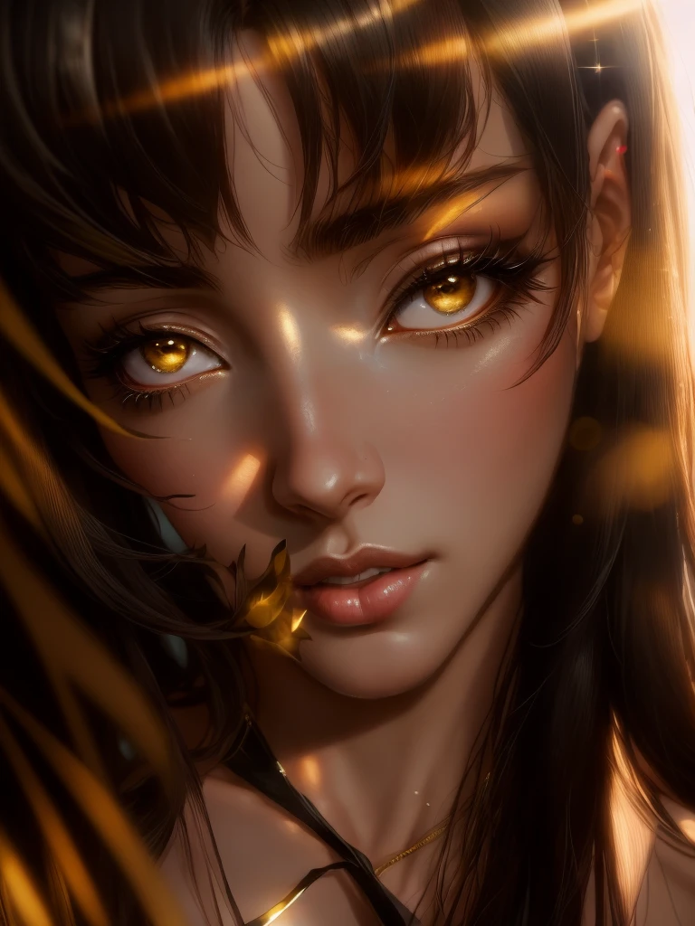 arafed image of a sexy couple posing together in a window, seductive tifa lockhart portrait, tifa, tifa lockhart, tifa lockheart, tifa lockhart portrait, glamorous tifa lockheart, portrait of tifa lockhart, tifa lockhart with Black and Gold, range murata and artgerm, 8k high quality detailed art