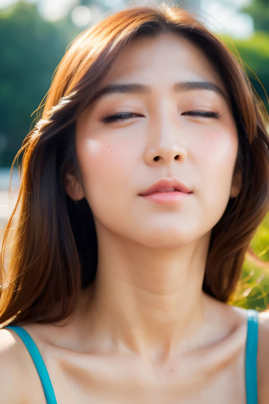 (Incoming Kiss :1.3), gold bikini, looking at camera, front view, long hair, layered hair, bangs, (detailed face), at bedroom, tempting pose, potrait body, mouth closed, smiling, black eyes, 1 girl, 20yo,Young female,Beautiful Finger,Beautiful long legs,Beautiful body, Beautiful Nose,Beautiful character design, perfect eyes, perfect face,expressive eyes,perfect balance, (looking at viewer), official art,extremely detailed CG unity 8k wallpaper, perfect lighting,Colorful, Bright_Front_face_Lighting,White skin, (masterpiece:1.0),(best_quality:1.0), ultra high res,4K,ultra-detailed, photography, 8K, HDR, highres, absurdres:1.2, Kodak portra 400, film grain, bokeh:1.2, lens flare, (vibrant_color:1.2),professional photograph, (Beautiful,huge_Breasts:1.4), (beautiful_face:1.5),(narrow_waist)