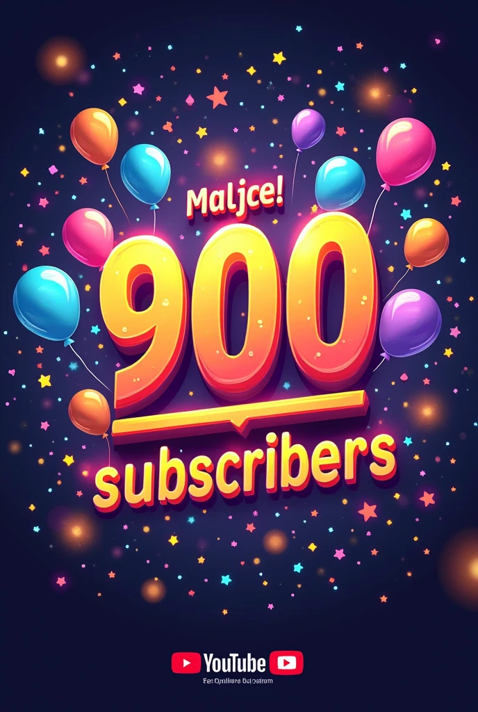chan a post:

*NOOB SURI'S CHANNEL*

[YouTube Logo]

*900 SUBSCRIBERS!*

[Noob Suri's Logo]

*WE DID IT!*

[Confetti and balloons fall from the ceiling]

*THANK YOU FOR BEING PART OF THIS GAMING COMMUNITY!*

[Fireworks explode in the background]

*I'M GRATEFUL FOR YOUR SUPPORT AND ENCOURAGEMENT!*

[The camera zooms out to show the subscriber count: 900]

*LET'S KEEP GAMING AND REACHING NEW HEIGHTS TOGETHER!*

[Call-to-action: Like, comment, and subscribe for more gaming content!]
