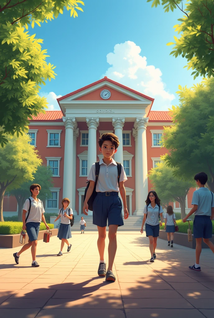 School with a student