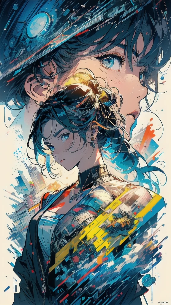 (((masterpiece, highest quality))),(((solo:1.2))),(((1girl:1.2))),32k wallpaper, very detailed, poster, vintage science fiction,(((((geometric cinematic movie poster))))), (bauhaus), shape,(((abstract))),(mid century modern),movie poster,(((((portfolio))))),(((((Close-up))))),(((((bust up))))),((((more various angle)))),(((highlight))),((((heterochromia)))),(((complete. detailed face))),(((Extremely talented))),(((((most complecated machine))))),(((((unlimited mechanic Workaholic))))),(((Absolutely detailed Mighty machines background))),(((Geiger counter))),(((Beautiful vibrant color scheme)))