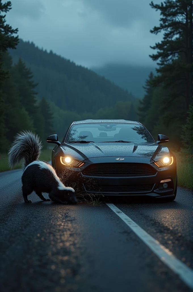 Hellhound, nude, female, red and black hair, spiky hair, mooning, public nudity,