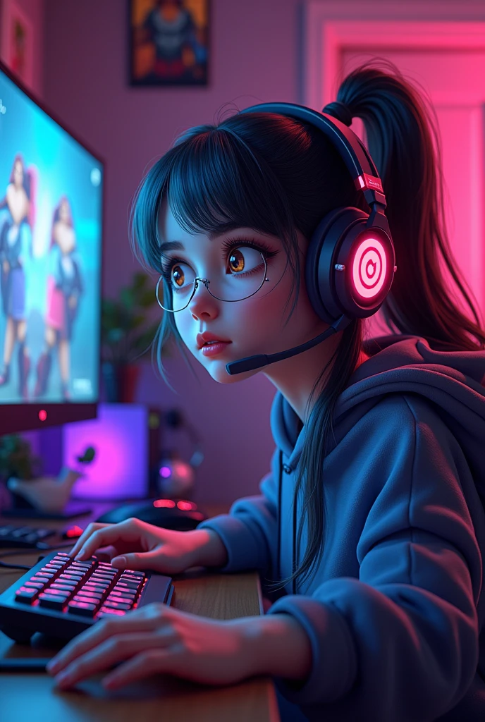 A gaming girl