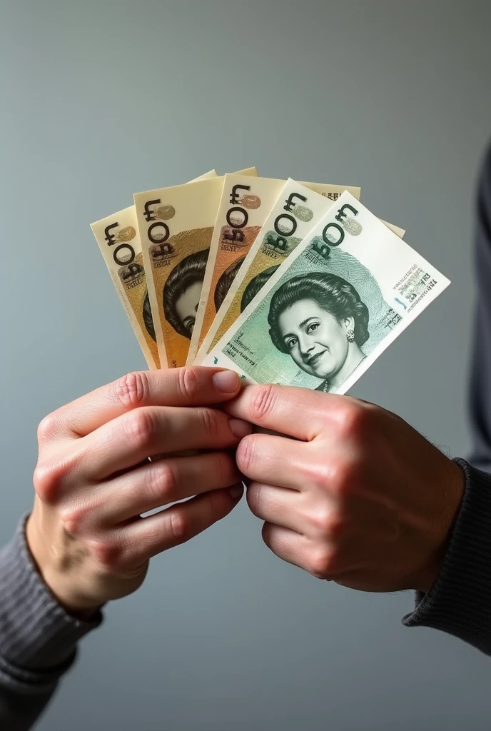 Hands in pounds 
