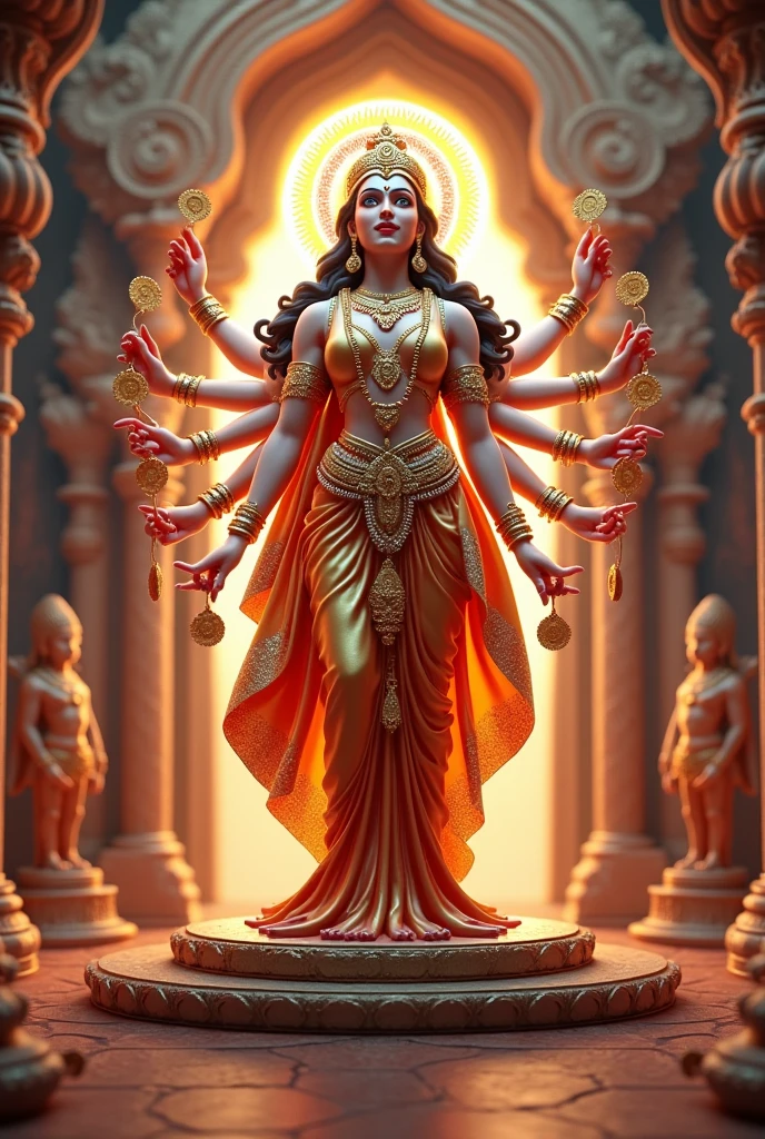 Create 3d image of navratri 9 mataji