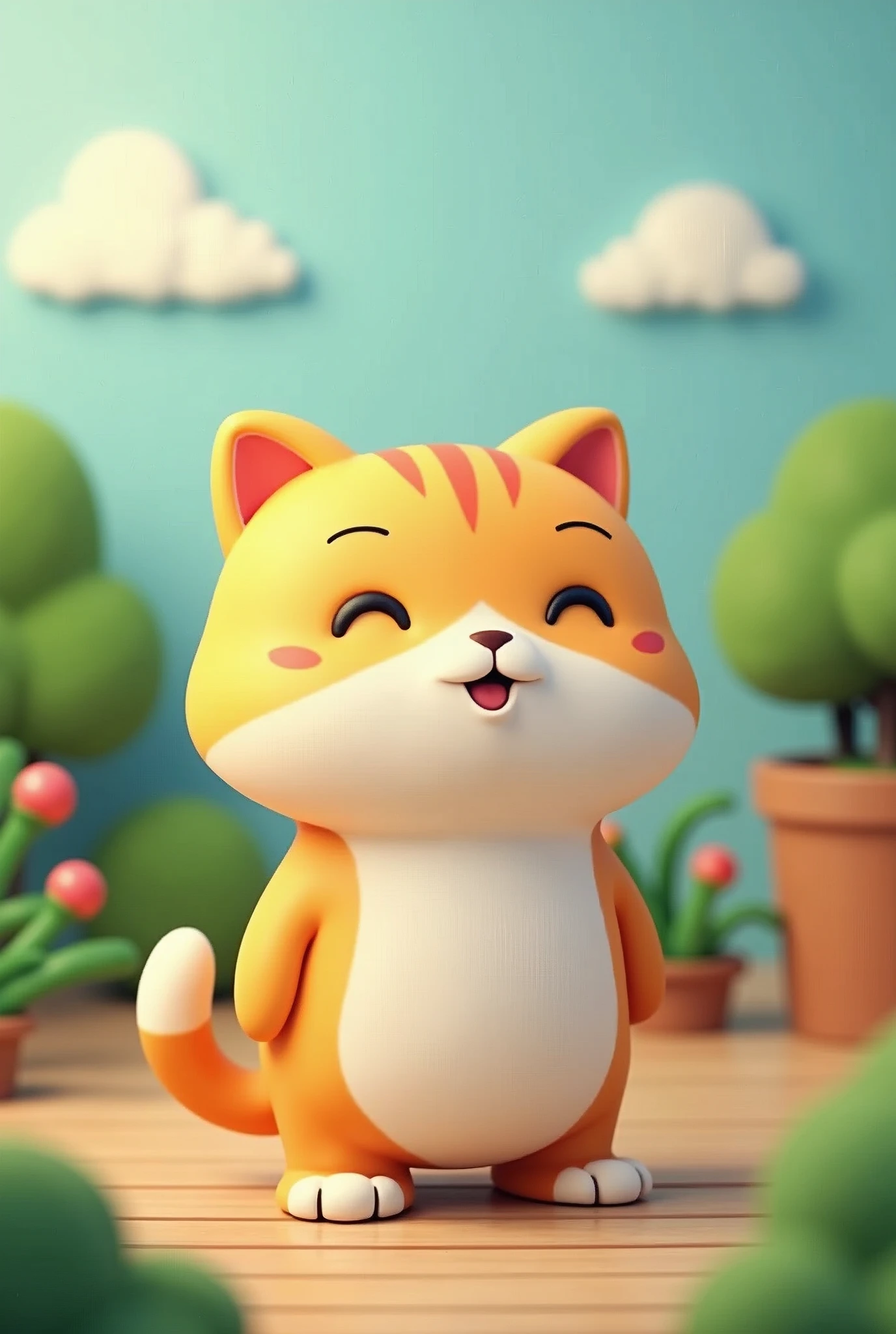 (masterpiece:1.2,Highest quality,High resolution),(Super detailed),8k,wallpaper,(Best illustrations,Anime Style),(Cute cat mascot character:2.0),(Scottish Fold:2.0),front,Are standing,(Isometric 3D Diorama:2.0),Matte Paint,Gentle lighting,Simple design