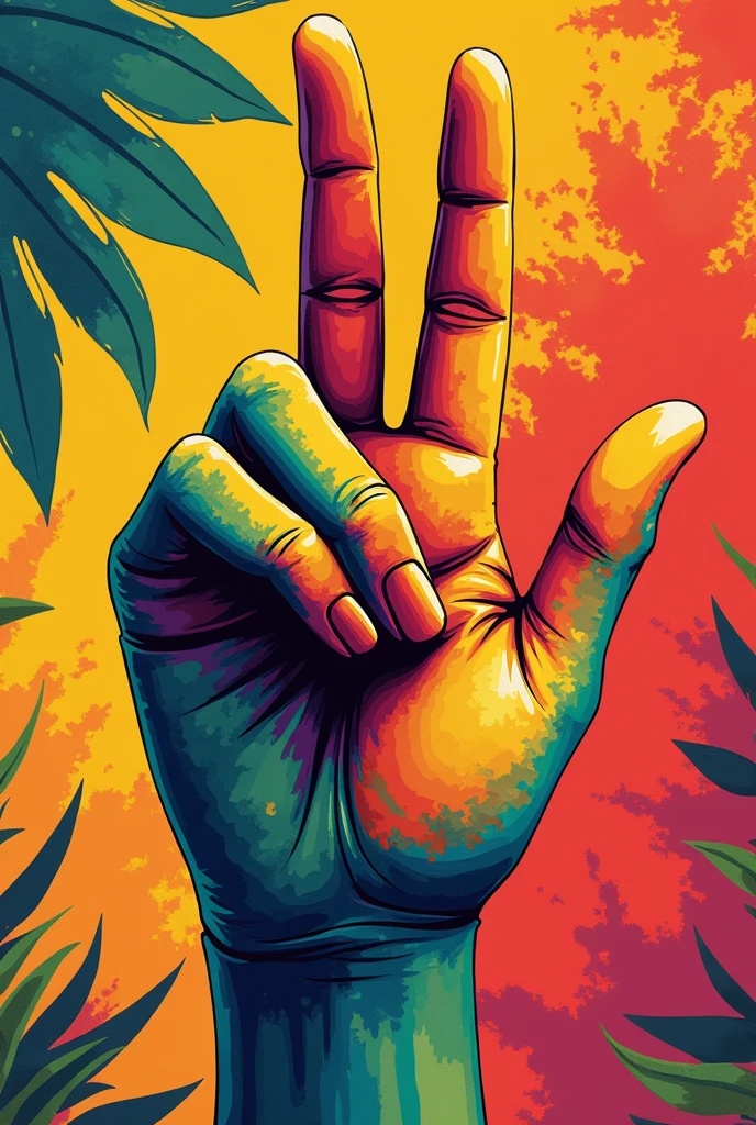 Create the Brazilian Sign Language drawing word
