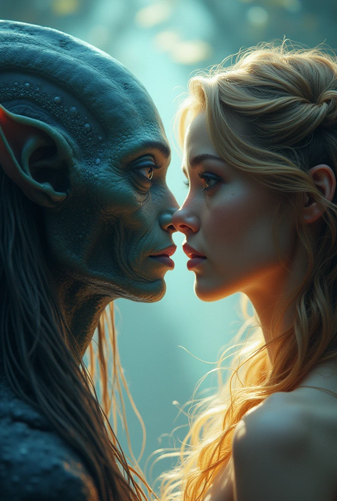 Alien taking a human on a good trip, let their faces be seen 