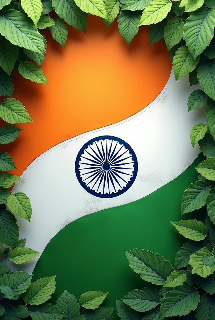 Name (RINKU ARORA) written on indian flag beautiful design with circular flag and green leaf border