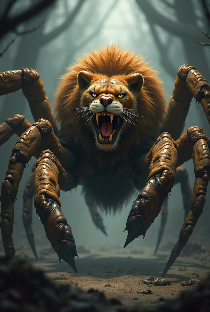 Lion spider dangerous baground 