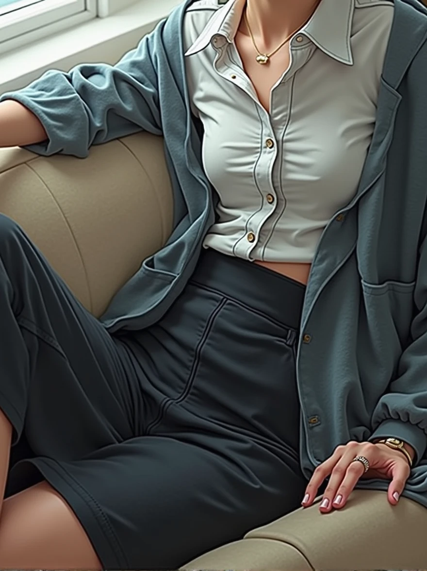 Beutiful full size 
 girl in nerd style 