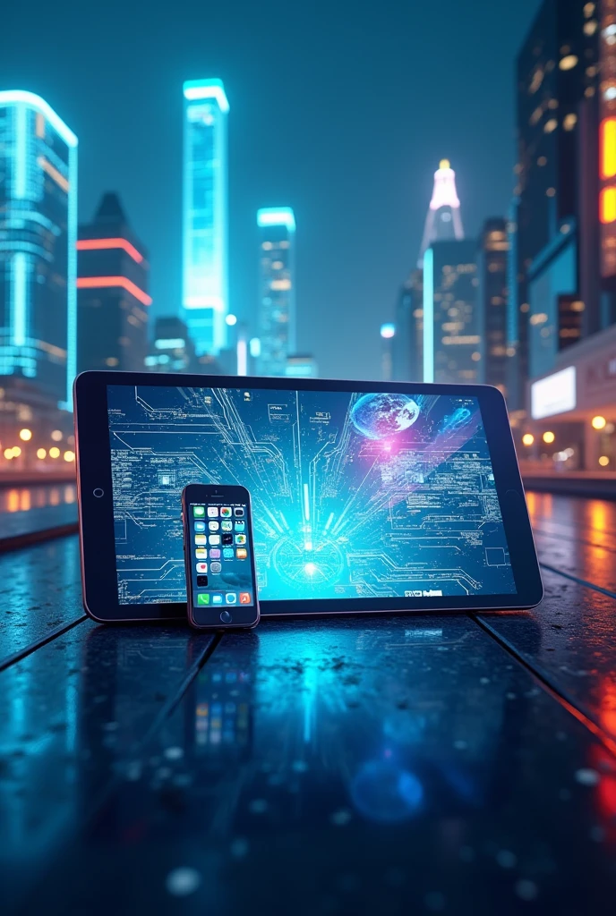 A advanced background picture for the slide on the topic mobile computing