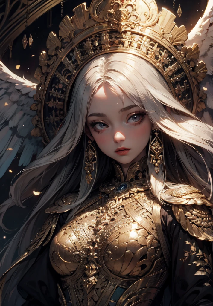 official art, unity 8k wallpaper, ultra detailed, beautiful and aesthetic, High quality, beautiful, masterpiece, best quality, (zentangle, mandala, tangle, entangle:0.6), (1girl), holy, angelic