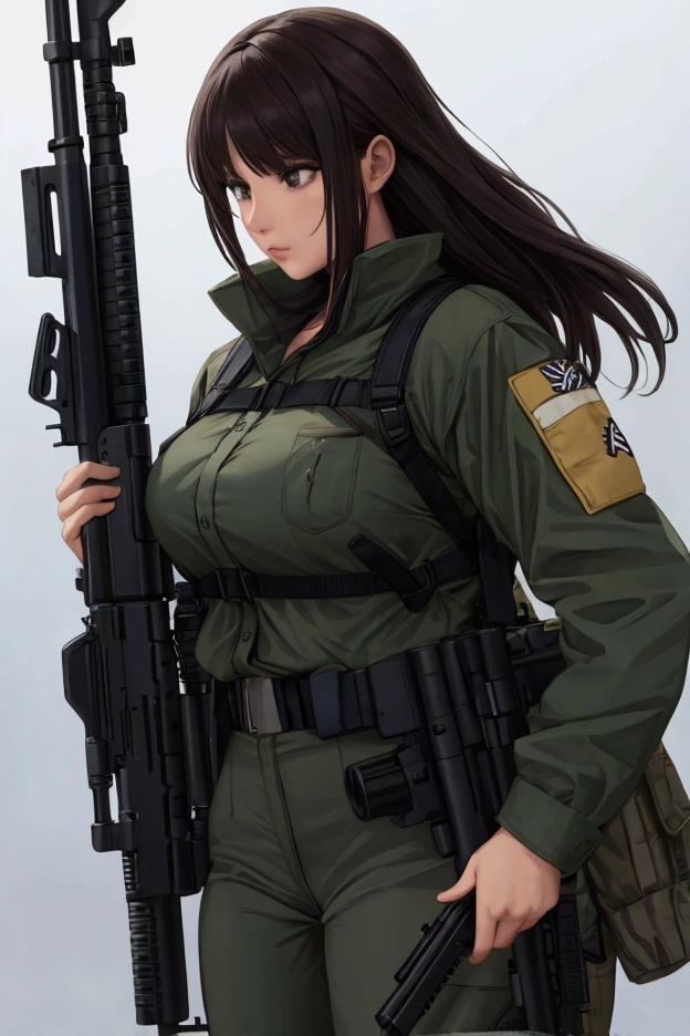 (masterpiece:1.2, best quality), photorealistic, (hyperrealistic:1.2), beautiful, a 23yo woman, solo, black hair, wearing camouflage outfit, camouflage pants, sitting down, athletic body, (perfect anatomy), nice thighs, textured skin, warm lighting
<lora:camouflage_uniform04:0.5>