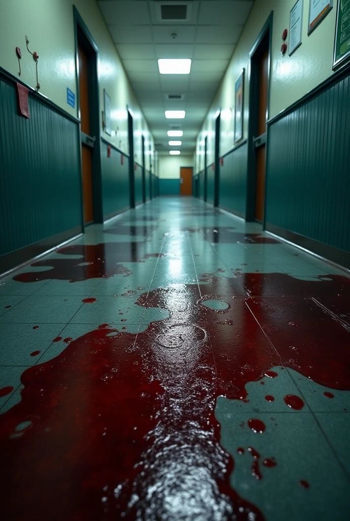 A room that belongs to a vicious, torturer, dark, scary, blood on the floor, mood is bizarre, tragic, violent, horrible, miserable, atrocious, tormenting, suffering.