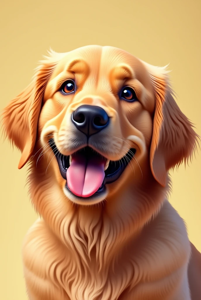 Golden Retriever、The eyebrows are distinctive、Sticking out tongue、Eyes are round