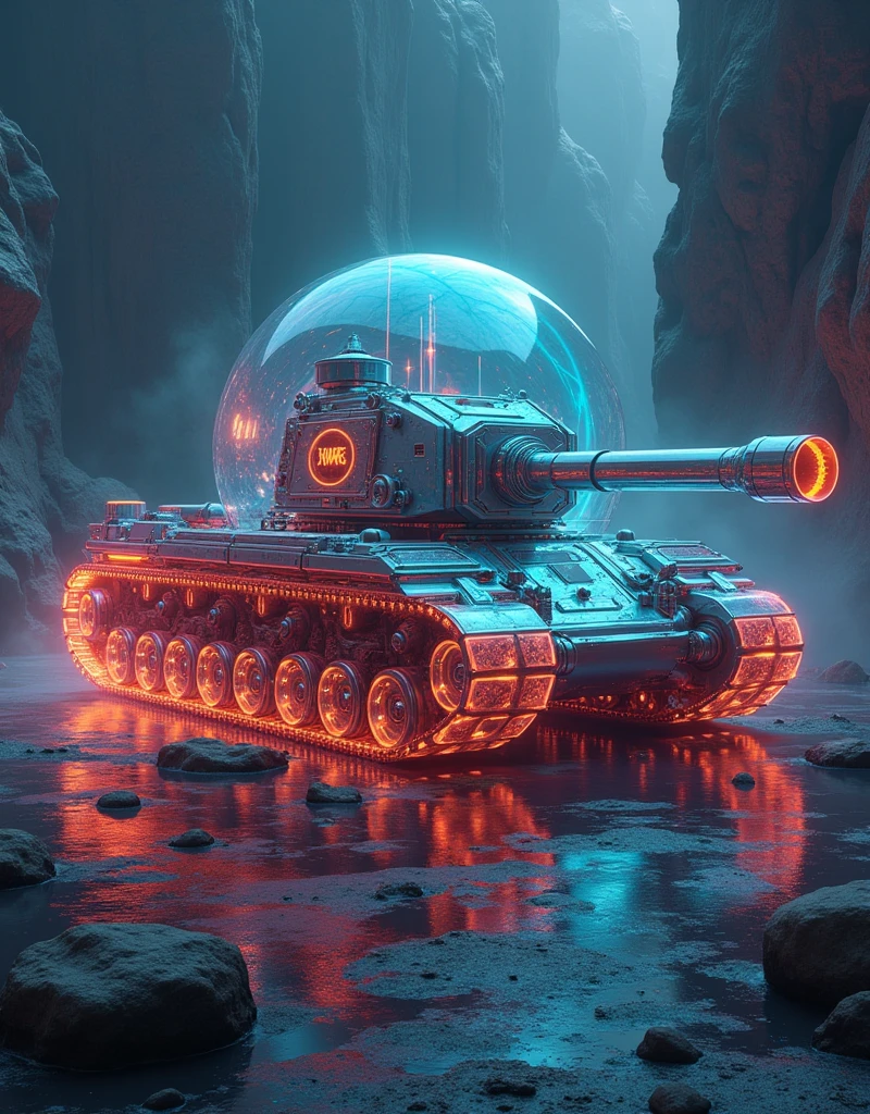 Dark tones,heavy style,Surging and surging,nature,Cold and scary,(space station dwelling in mediterranean biome:1.5),A masterpiece of ultra-fine detail,Dynamic,Amazing quality,(Leopard 2 Main Battle Tank:1.5),Luminous mechanical structure,Liquid Metal,Copperplate engraving,Light Metal Texture,复古Cyberpunk,Surrealism,Arthur Effect,Transparent body,Gradient translucent glass melts,Caustics,Clear glass texture,Rainbow colors,Designed by Dietrams,concise,Detailed sparkle,black background,industrial design,Overclocking Renderer,Clean shadows,8k,Cyberpunk,Holographic projection,Fault Art,Alien technology tank aesthetics,Neon lights,laser light,Fluorescence,Glow Effect,Liquid Metal,Copperplate engraving,Unreal Engine,A masterpiece of ultra-fine detail, Dynamic and realistic digital art, excellent quality