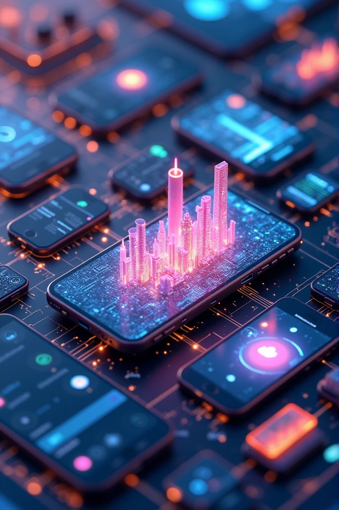 A presentation in detail on the topic of mobile computing with advanced pictures on it