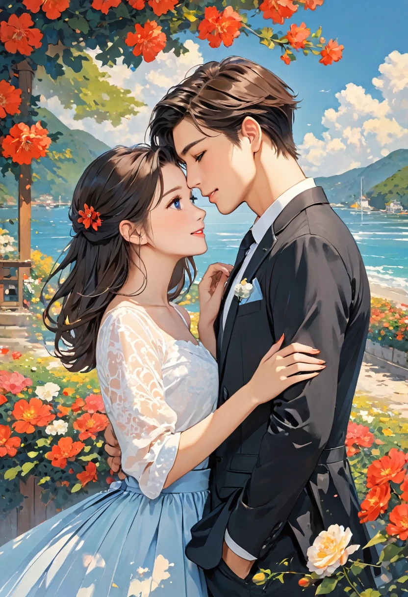 1boy, 1girl,couple,