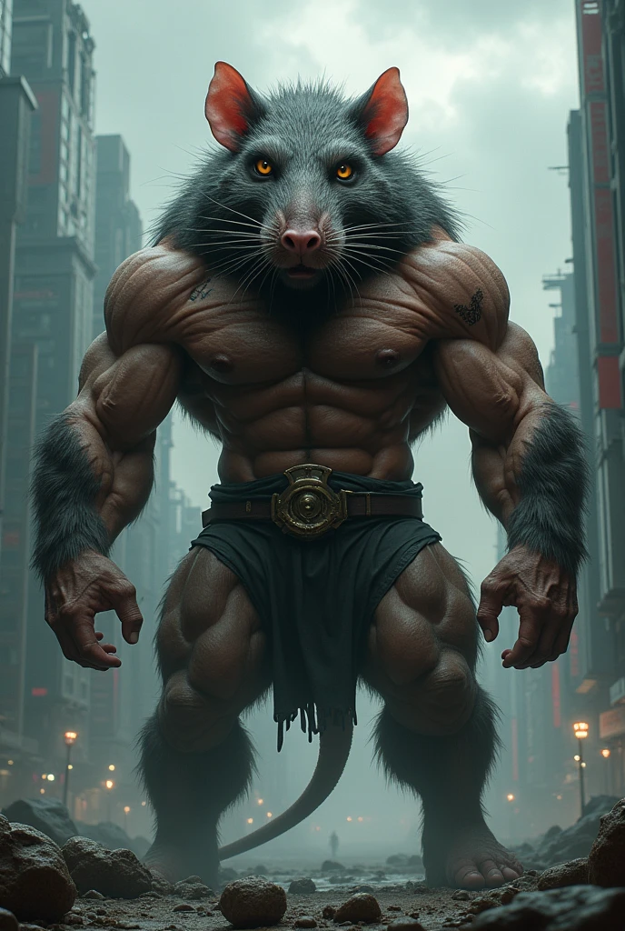giga chad + a rat