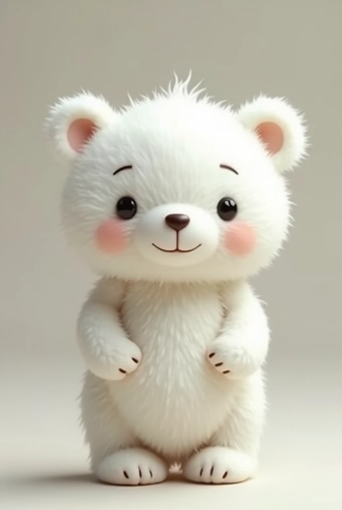 It&#39;s small and kinda cute,White bear,2 heads,The ears are round and white,The hands and feet are very small