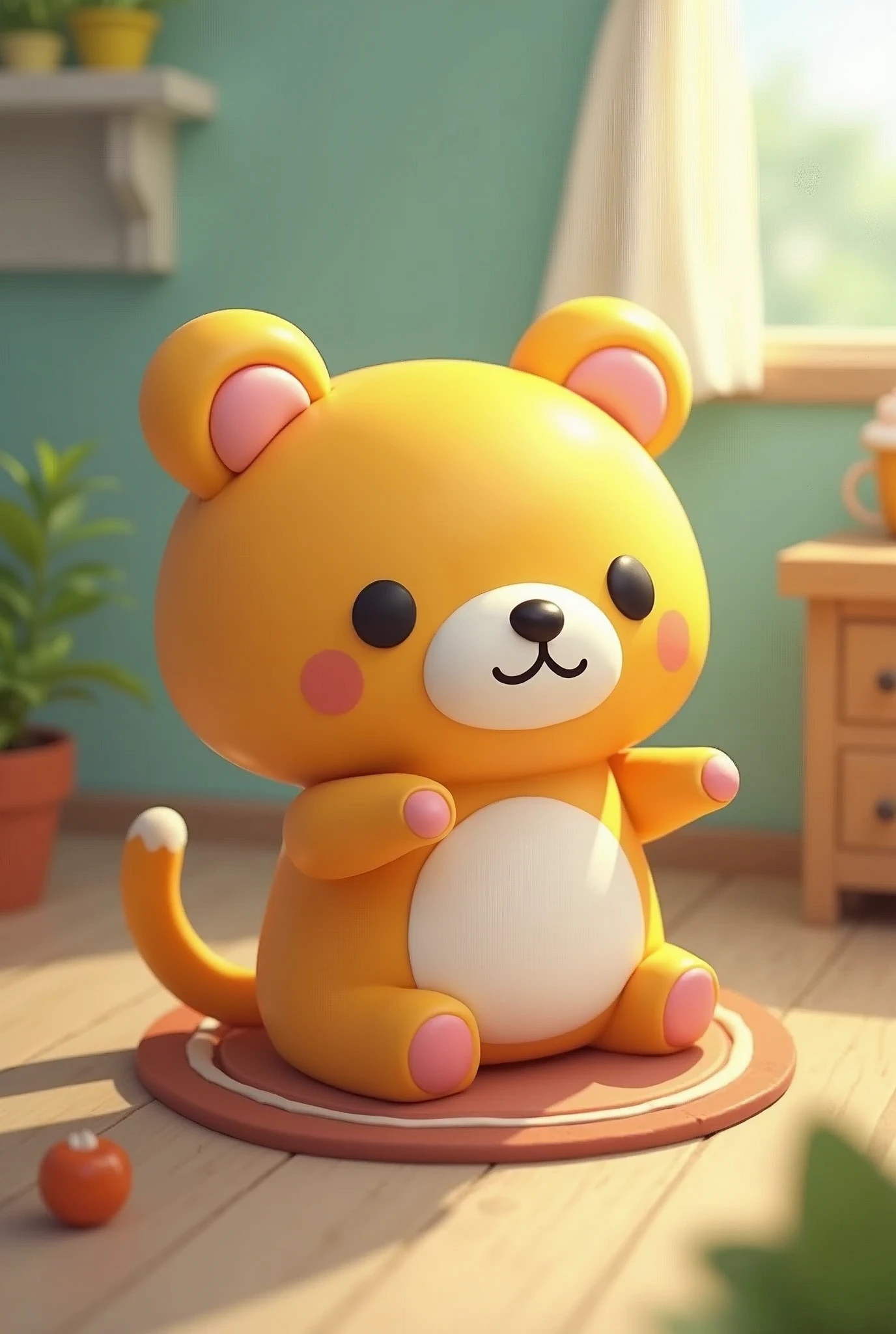 (masterpiece:1.2,Highest quality,High resolution),(Super detailed),8k,wallpaper,(Best illustrations,Anime Style),(Cute calico cat mascot character:2.0),Isometric 3D Diorama,Matte Paint,Gentle lighting,A simple design like Rilakkuma