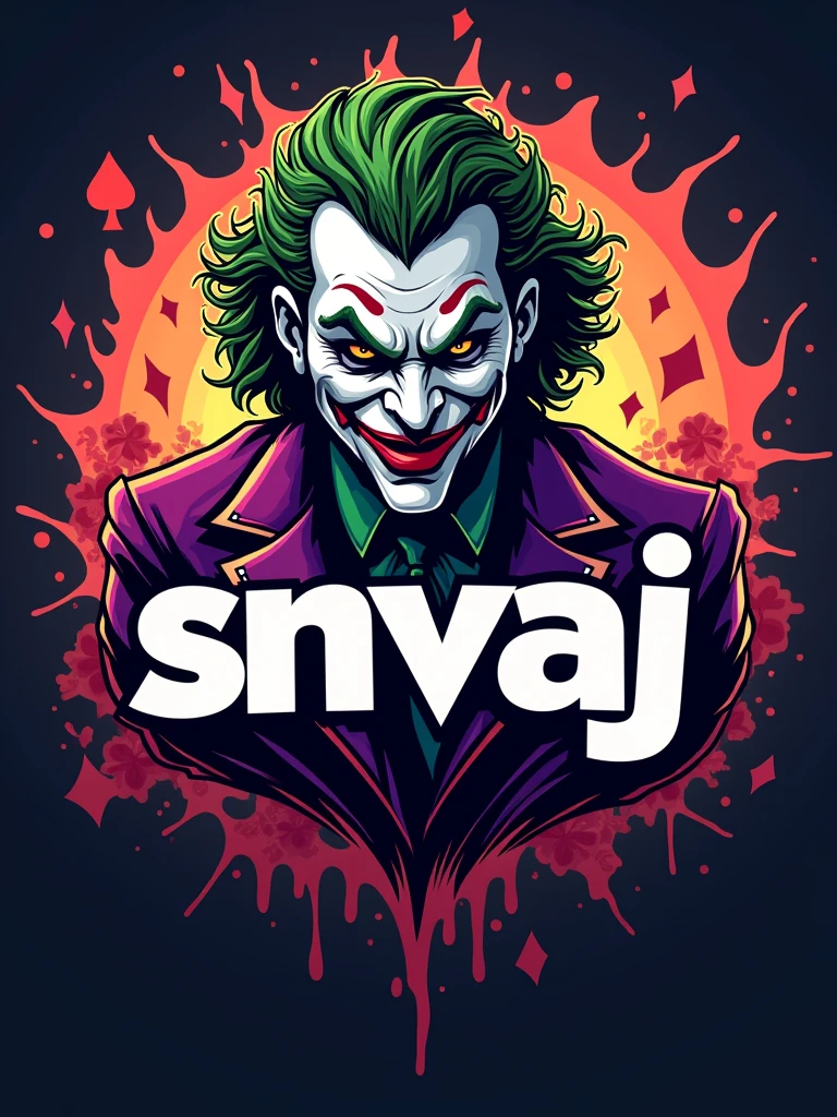 logo “snvaj" joker,joker background joker theme for read court pant joker