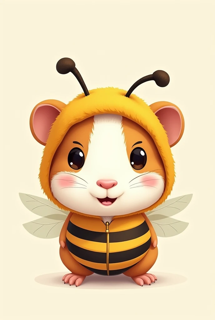 Give me the head of a guinea pig with a bee costume
Now animate it for a logo