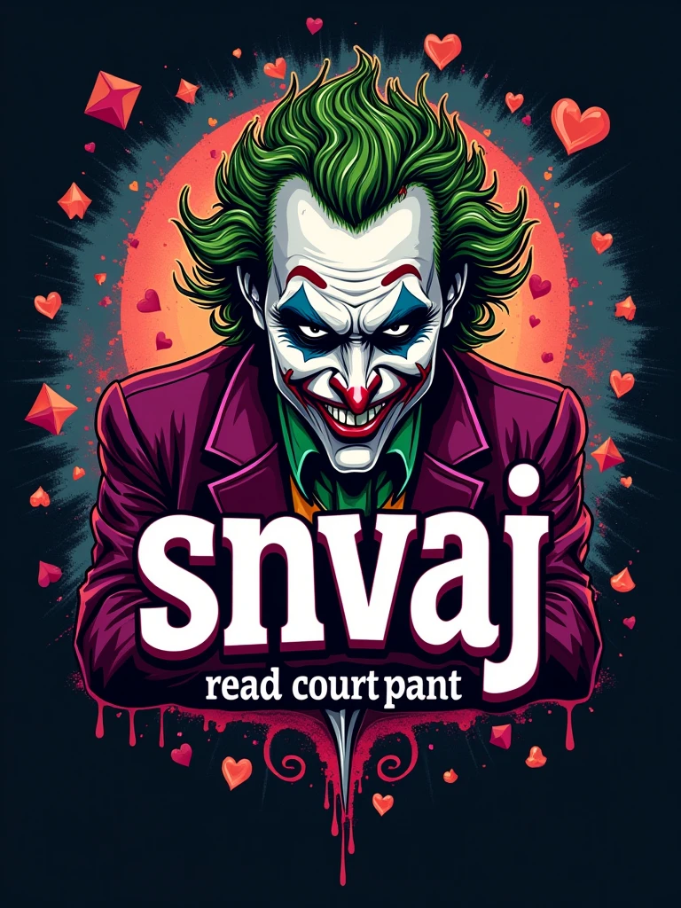 logo “snvaj" joker,joker background joker theme for read court pant joker