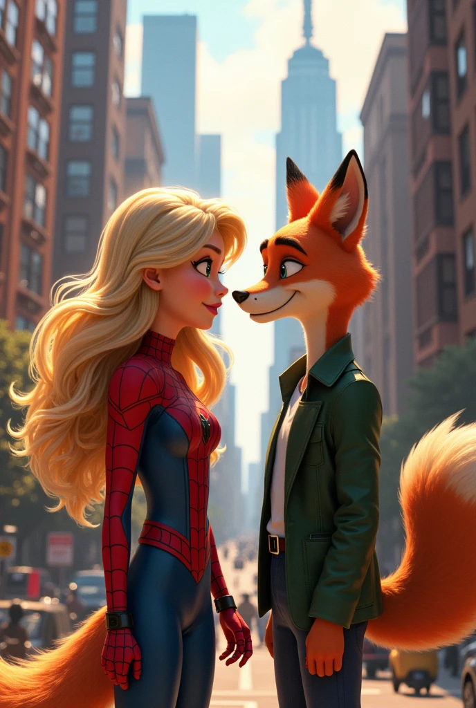 shipeo de gwen stacy y nick wilde