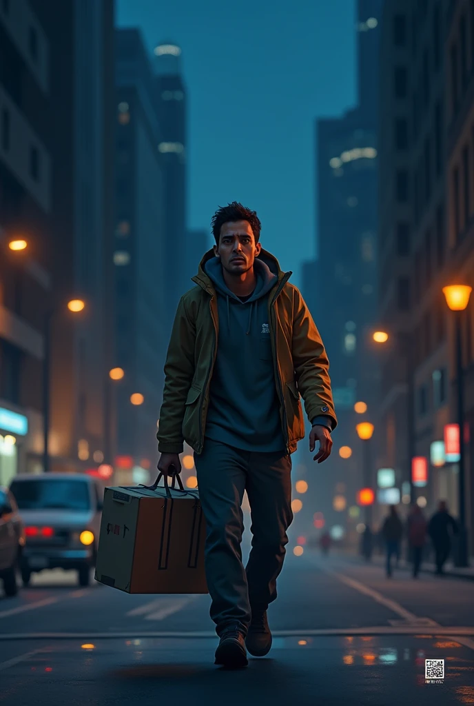 ChatGPT 4o mini

Log in
Give me a thumbnail outline 
Working as a delivery guy in night 
ChatGPT
Thumbnail Outline: Working as a Delivery Guy at Night

Title: "Night Shift Delivery: Behind the Scenes"

Main Image:

A delivery person wearing a uniform, carrying a delivery bag.
The background showing a nighttime cityscape or dimly lit street.
Additional Visual Elements:

A glowing delivery app on the person's phone.
Streetlights and a few cars to emphasize the nighttime setting.
A clock or moon icon to highlight the late hour.
Text Overlay:

"Challenges of Night Shifts"
"Unexpected Encounters"
Color Scheme:

Darker shades for the background (blues, blacks).
Bright colors for text and key elements (yellows, whites) for contrast.
Additional Elements:

A small inset image of a coffee cup or energy drink to hint at staying alert.
A map icon or route lines to suggest navigating through the city.