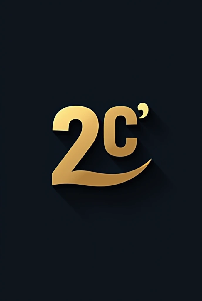 make a logo for my football team, the name is 2°C, in golden color, no frills around or anything, just 2°C a football team emblem