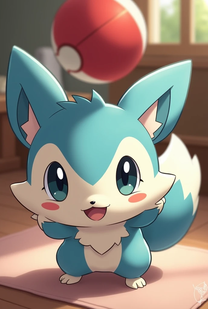 Pachirisu playing punching ball