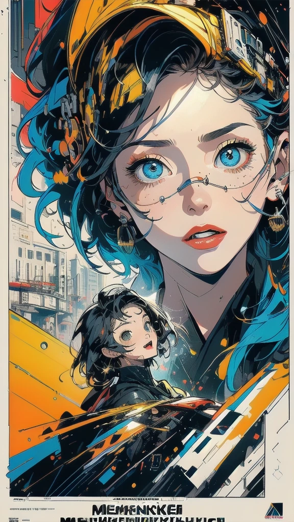 (((masterpiece, highest quality))),(((solo:1.2))),(((1girl:1.2))),32k wallpaper, very detailed, poster, vintage science fiction,(((((geometric cinematic movie poster))))), (bauhaus), shape,(((abstract))),(mid century modern),movie poster,(((((portfolio))))),(((((Close-up))))),(((((bust up))))),((((more various angle)))),(((highlight))),((((heterochromia)))),(((complete. detailed face))),(((Extremely talented))),(((((most complecated machine))))),(((((unlimited mechanic Workaholic))))),(((Absolutely detailed Mighty machines background))),(((Geiger counter))),(((Beautiful vibrant color scheme))),(((Surprised expression with mouth wide open)))