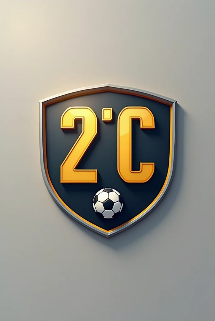 make a logo for my football team, the name is 2°C, in golden color, no frills around or anything, just 2°C a football team emblem