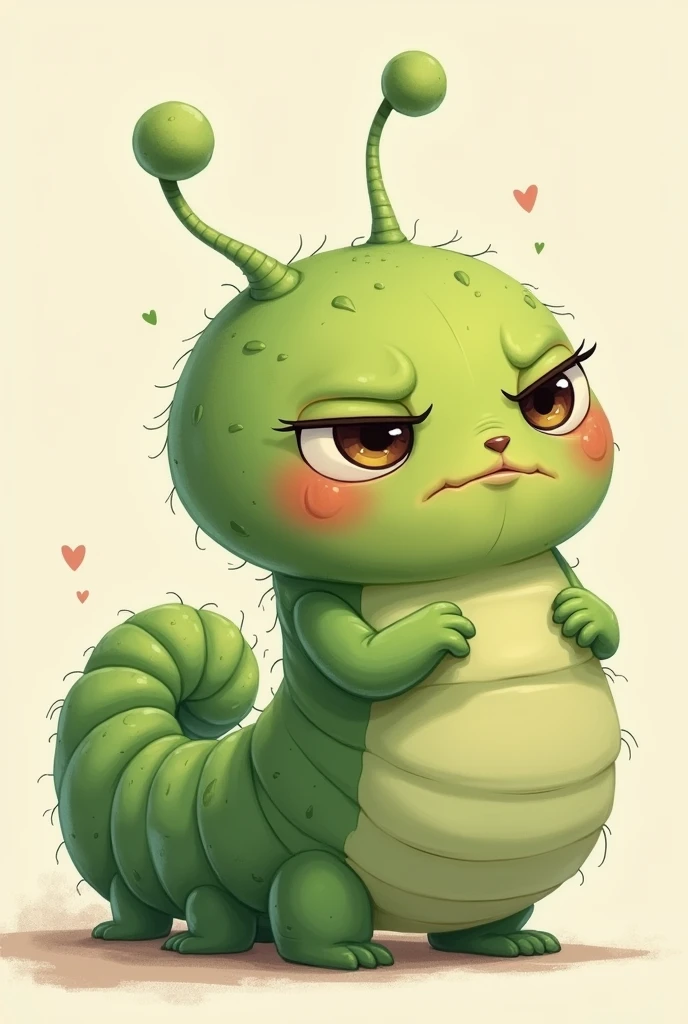 Dave the ordinary caterpillar
Big head with blush make him angry