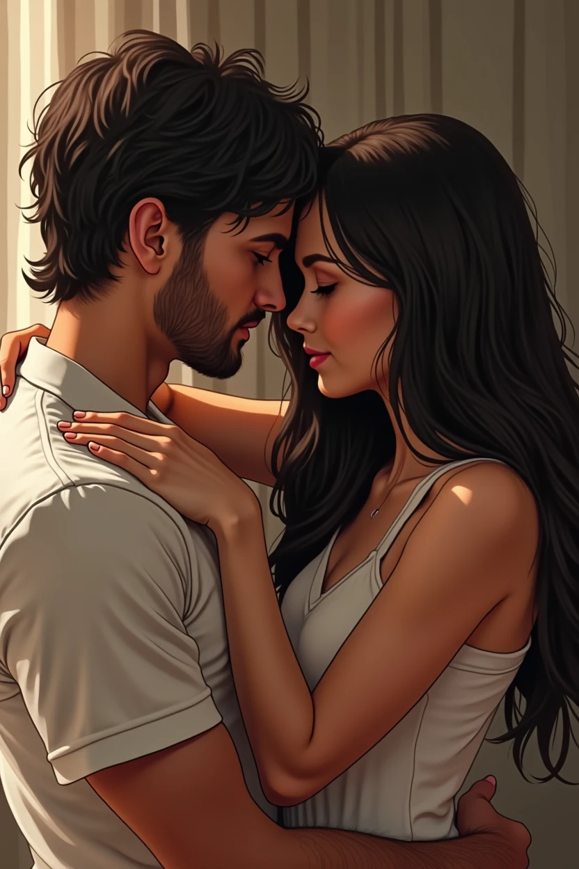 realisitic. Create multiple positions for the couple in the picture