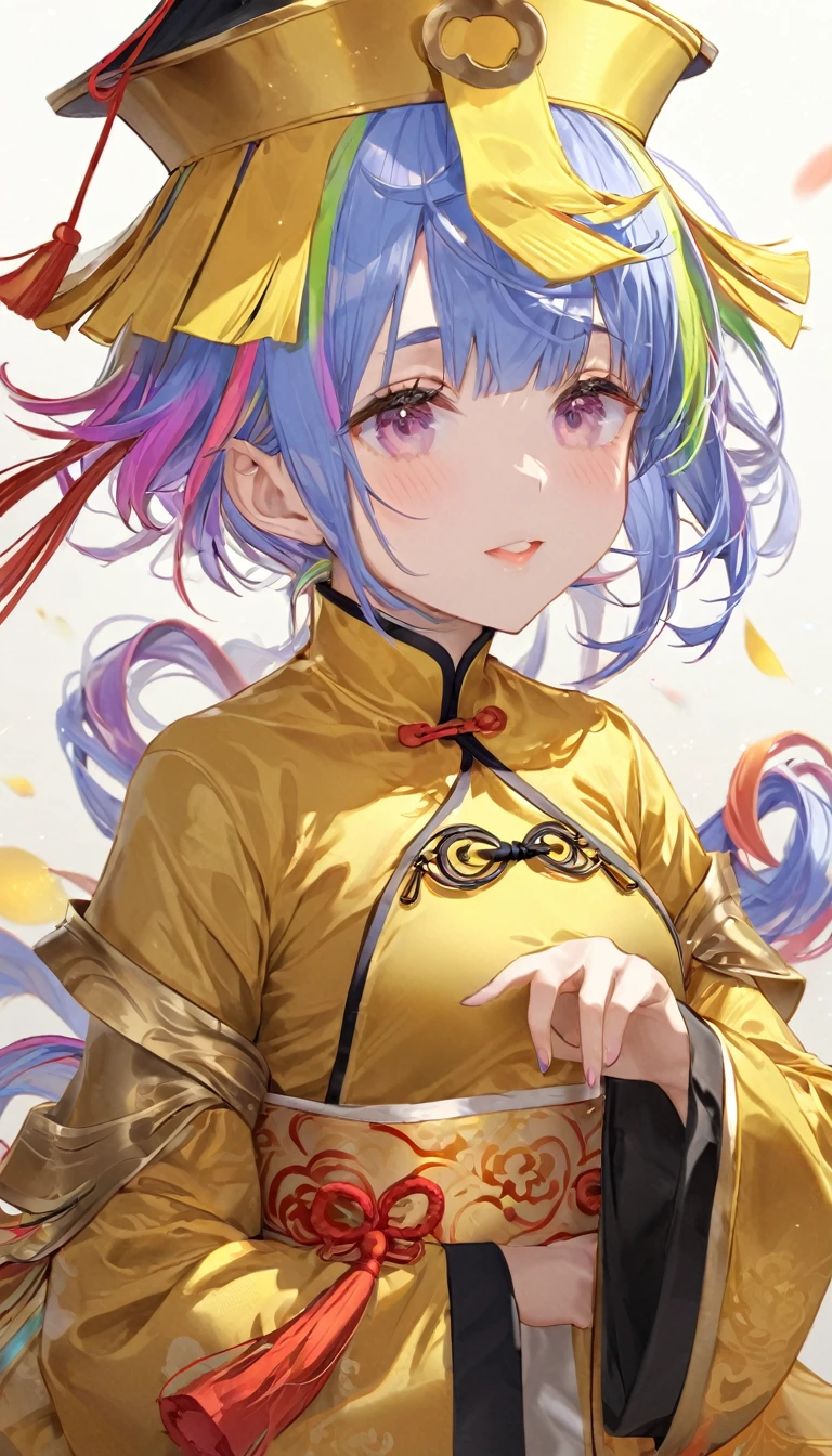 Rainbow Hair,Jiangshi,Golden Clothes,Chinese clothing,