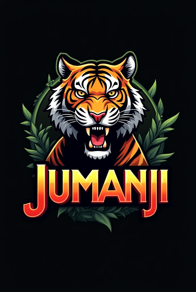 Create a logo with a tiger that says Jumanji