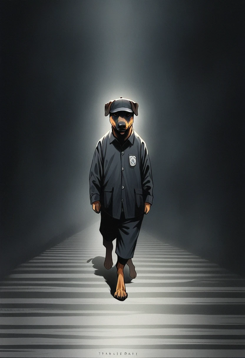 there is a woman standing with a dog and a hat, a portrait by Jan Rustem, shutterstock, realism, on black background, standing with a black background, in front of a black background, subject: dog, walk, on a black background, against a deep black background, walking, half dog, with a black background, on a dark background, touristthere is a woman standing with a dog and a hat, a portrait by Jan Rustem, shutterstock, realism, on black background, standing with a black background, in front of a black background, subject: dog, walk, on a black background, against a deep black background, walking, half dog, with a black background, on a dark background, tourist