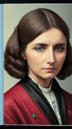 A woman Abramowicz focus on the face photo with color