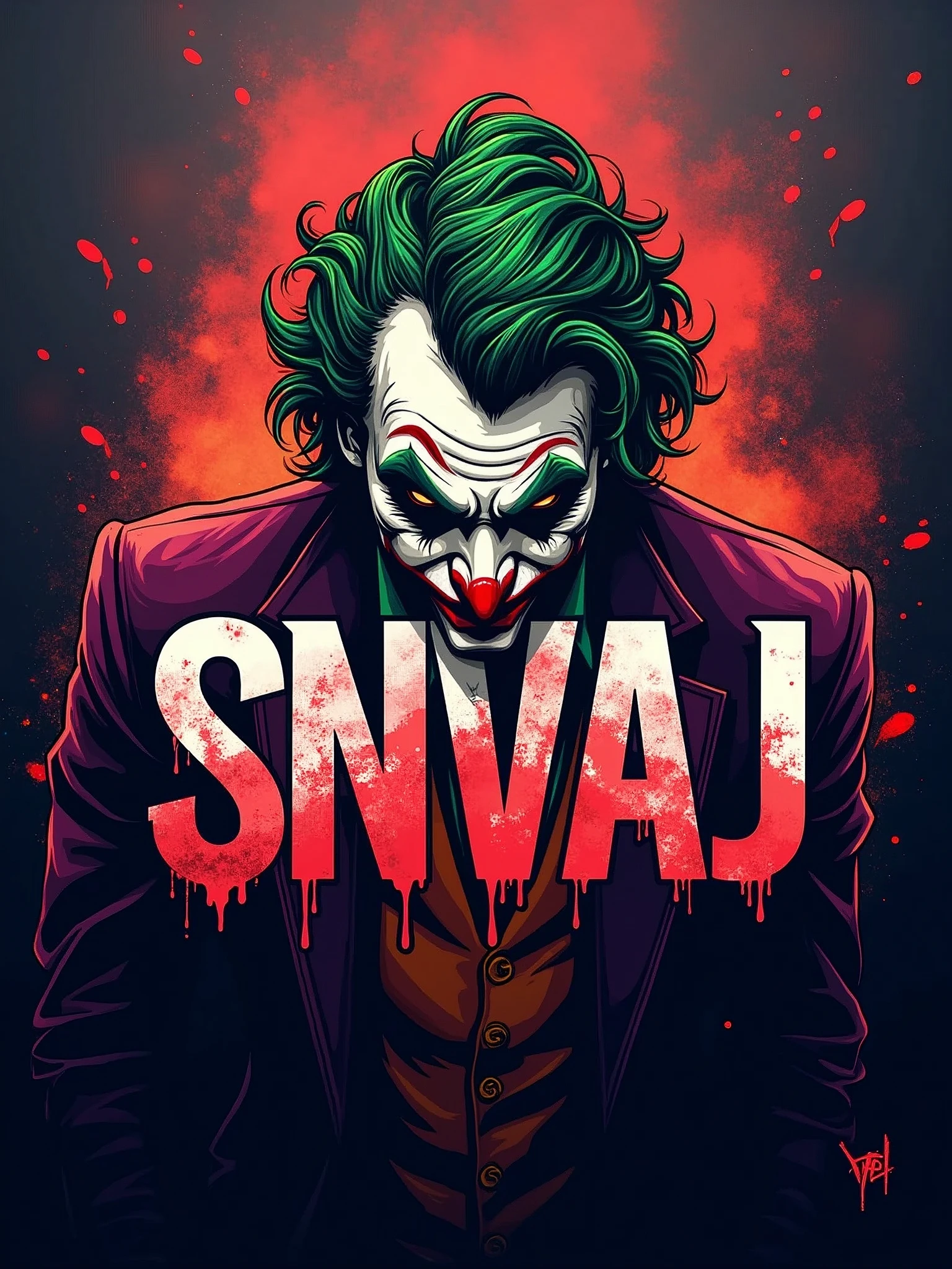 logo “snvaj" joker,joker background joker theme for read court pant joker
