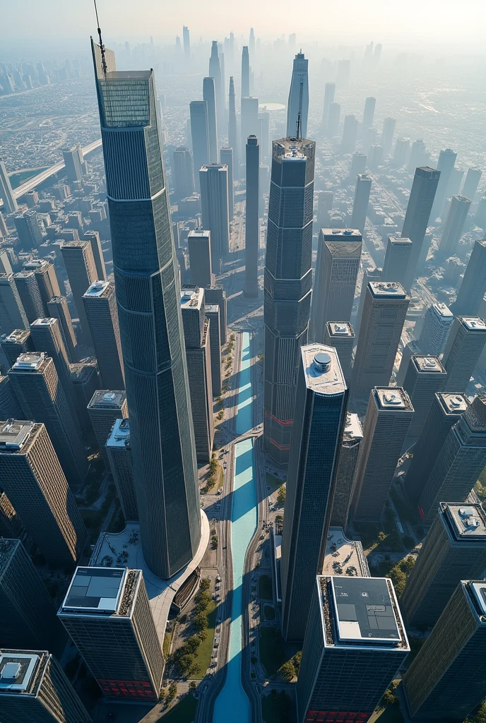 Images of modern buildings, splendid aerial view