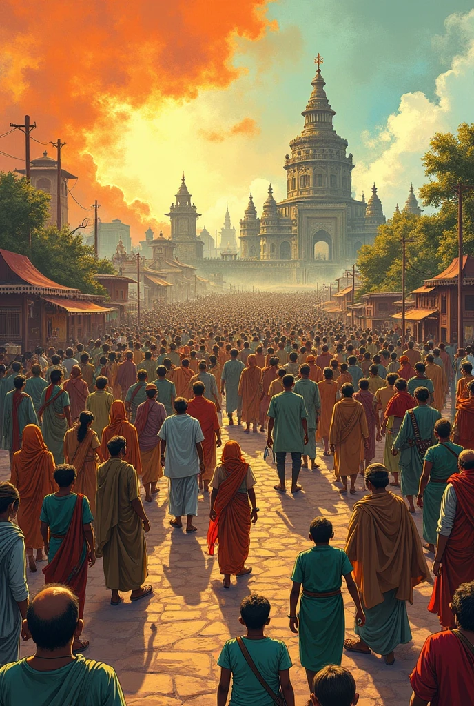 Comic wtrip on topic the freeedon strugglw and development of india from 1857 from 2024