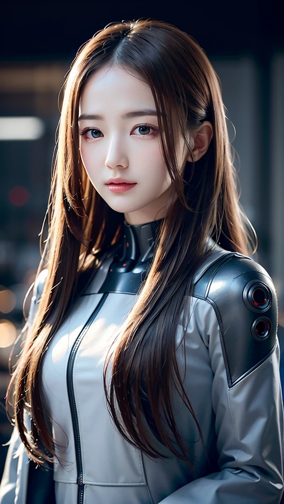 A beautiful futuristic cybernetic girl with hair with strands of neural networks, Futurism, UHD, super detail, best quality, 8k