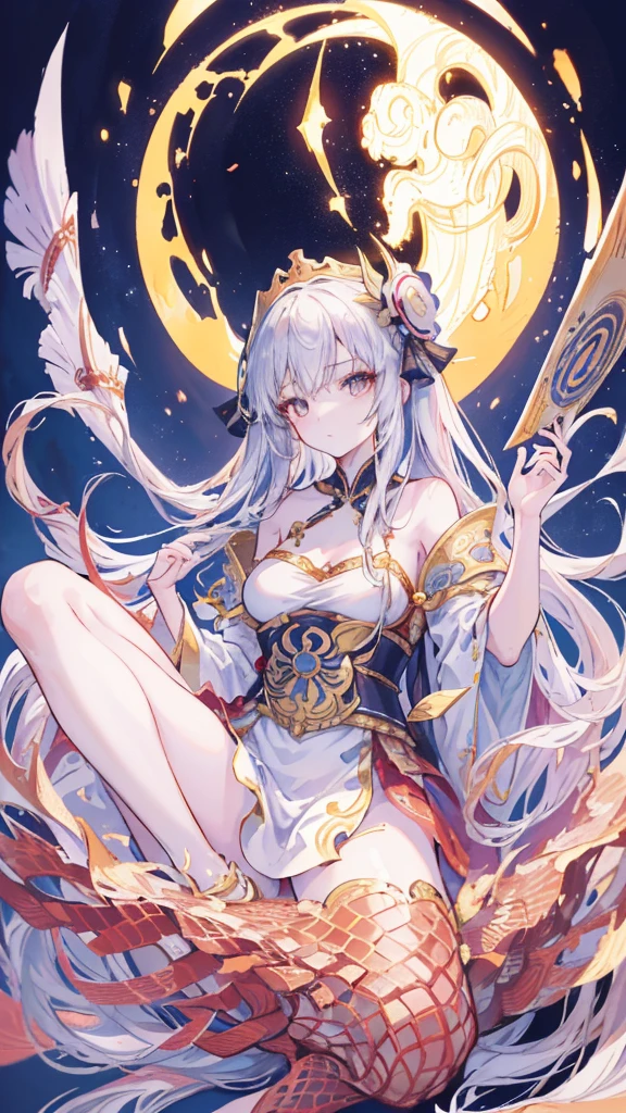 ((masutepiece, of the highest quality, super definition, High Definition)), Solo, Beautiful Girl, Shining eyes, Perfect eyes, , 5 fingers of the hand, Silver Theme,a beauty girl,