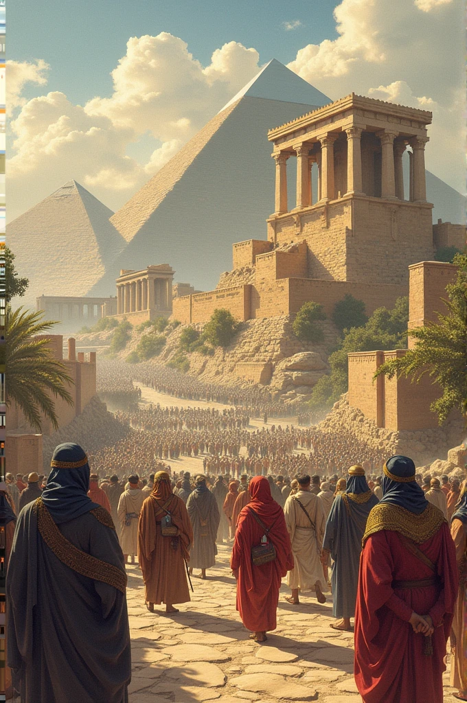 drawing that shows the empires of China, Egypt, Mesopotamia and Greece that show slaves in the Byzantine Empire about something of the world war and the covi 19 pandemic
