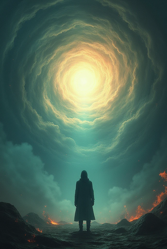 Make a drawing that represents the first part of the book The Vortex