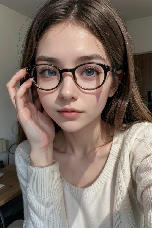 1 fille, realiste, lunette